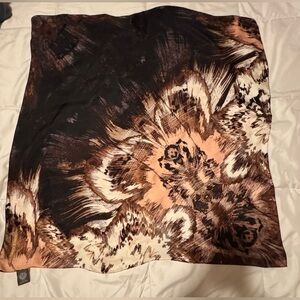 Vince Camuto Artistic Scarf in Black and Tan